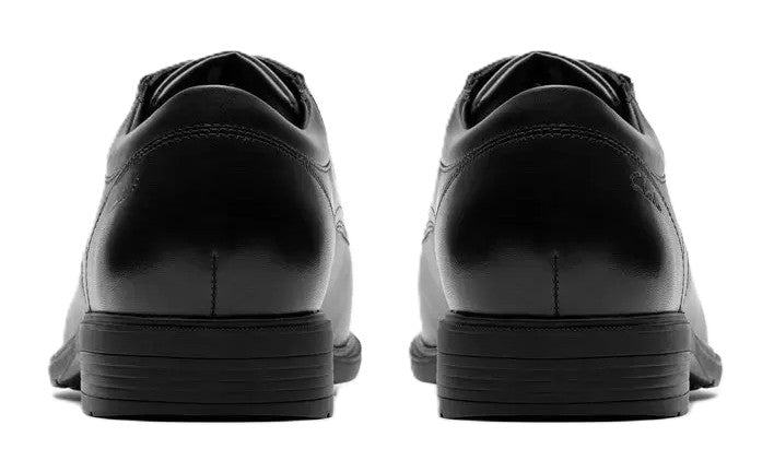 Clarks Men's Steadwell Cap Lace - Black Leather Dress Shoe