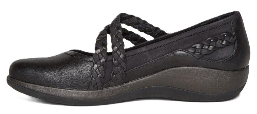 Aetrex Annie Mary Jane - Black Leather | Removable Footbed - Grady’s Feet Essentials - Aetrex