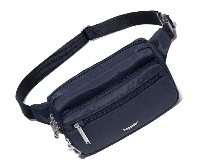 Baggallini Securtex Anti Theft Belt Bag Sling French Navy Grady s Feet Essentials