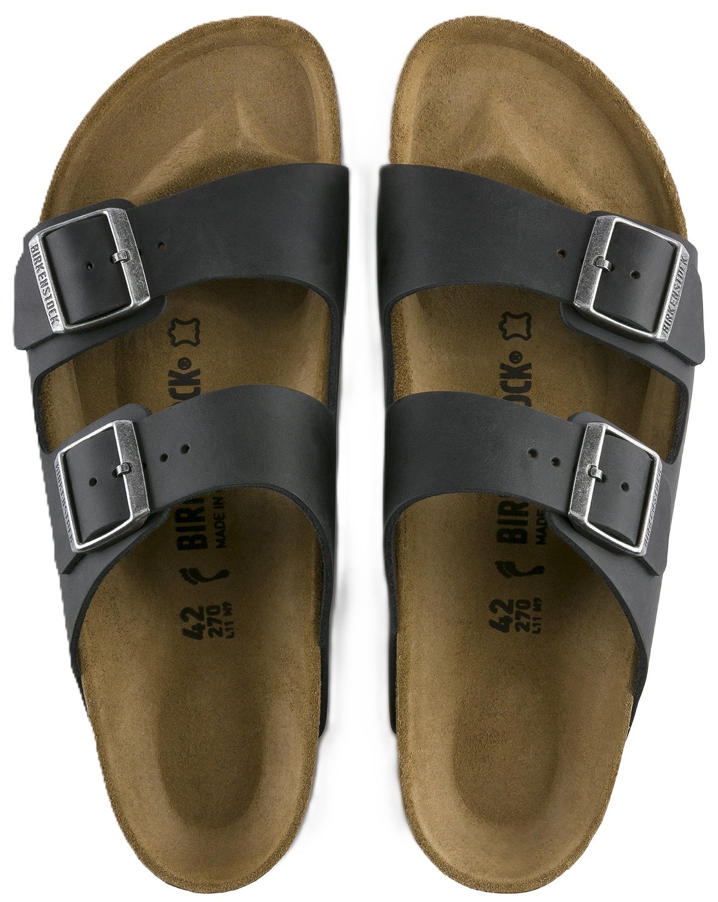 Birkenstock Arizona Sandals - Black Oiled Leather | Comfortable Cork Footbed - Grady’s Feet Essentials - Birkenstock