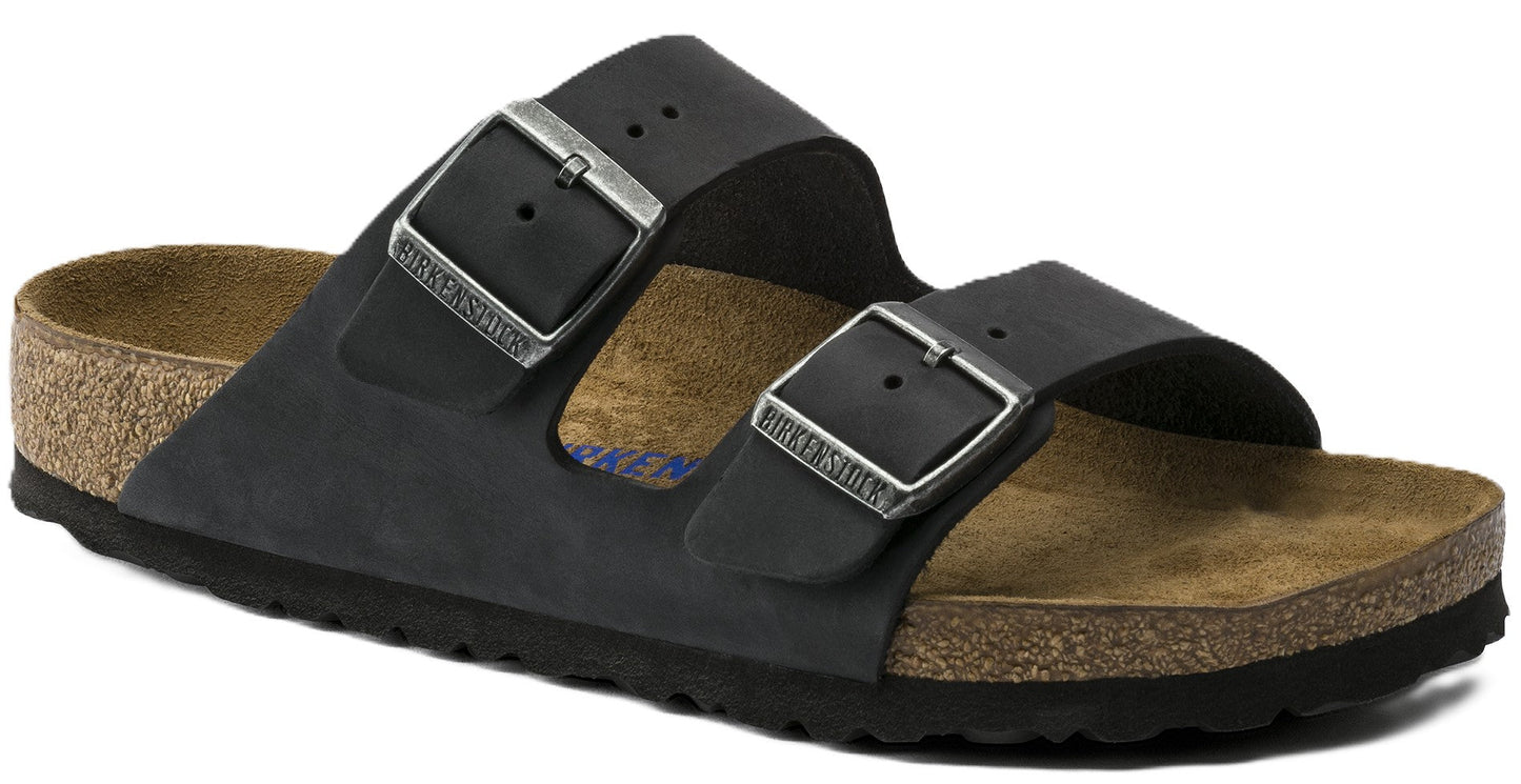 Birkenstock Arizona Sandals - Black Oiled Leather | Soft Footbed - Grady’s Feet Essentials - Birkenstock