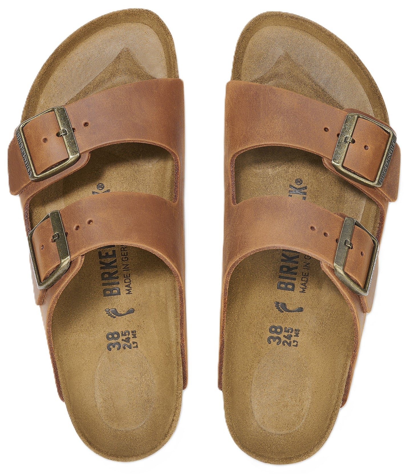 Birkenstock Arizona Sandals - Cognac Oiled Leather | Comfortable Cork Footbed - Grady’s Feet Essentials - Birkenstock