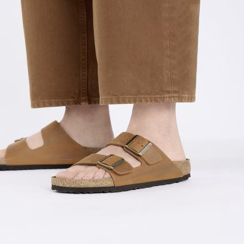 Birkenstock Arizona Sandals - Cognac Oiled Leather | Comfortable Cork Footbed - Grady’s Feet Essentials - Birkenstock