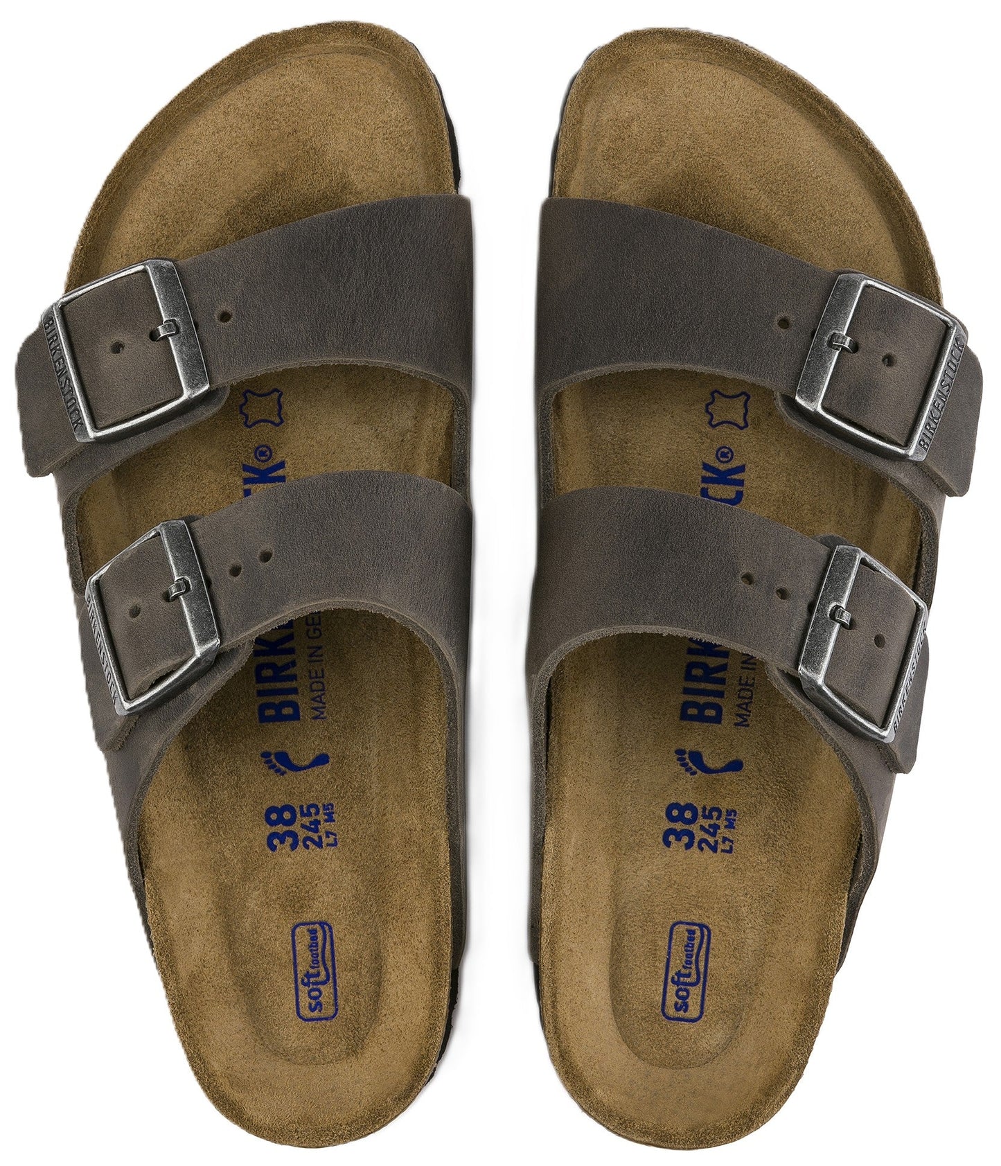 Birkenstock Arizona Sandals - Iron Oiled Leather | Soft Footbed - Grady’s Feet Essentials - Birkenstock