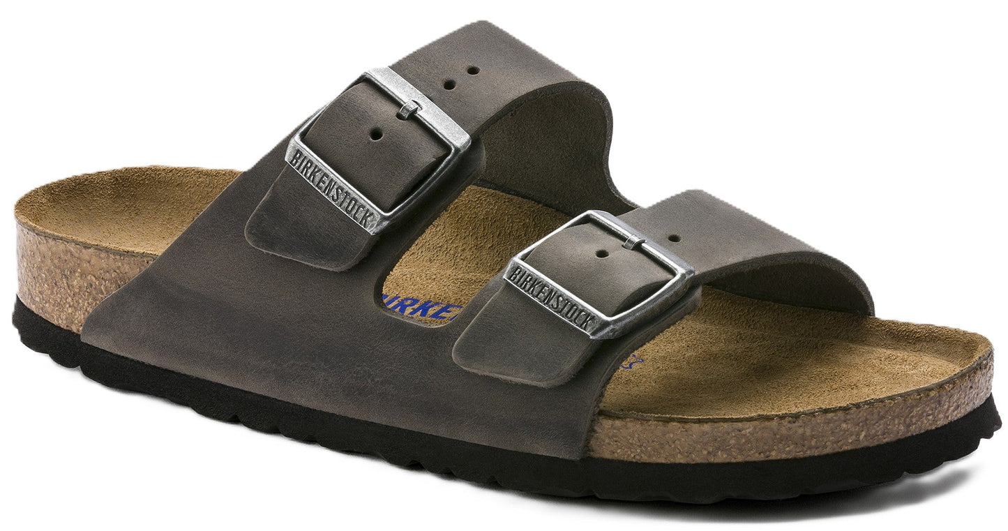 Birkenstock Arizona Sandals - Iron Oiled Leather | Soft Footbed - Grady’s Feet Essentials - Birkenstock