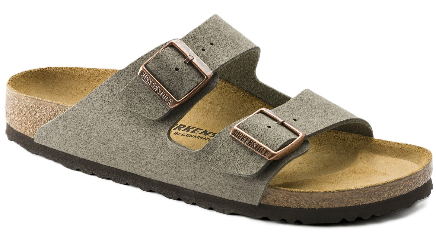 Birkenstock Arizona Sandals - Stone Birkibuc | Comfortable Cork Footbed - Grady’s Feet Essentials - Birkenstock