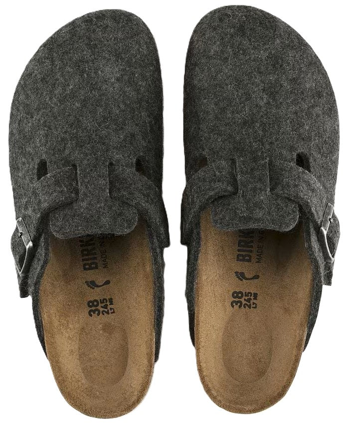 Birkenstock Boston Clog - Anthracite Wool Felt | Comfortable Cork Footbed - Grady’s Feet Essentials - Birkenstock