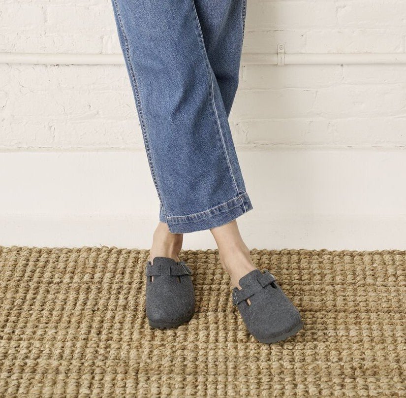 Birkenstock Boston Clog - Anthracite Wool Felt | Comfortable Cork Footbed - Grady’s Feet Essentials - Birkenstock