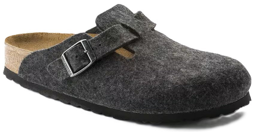 Birkenstock Boston Clog - Anthracite Wool Felt | Comfortable Cork Footbed - Grady’s Feet Essentials - Birkenstock