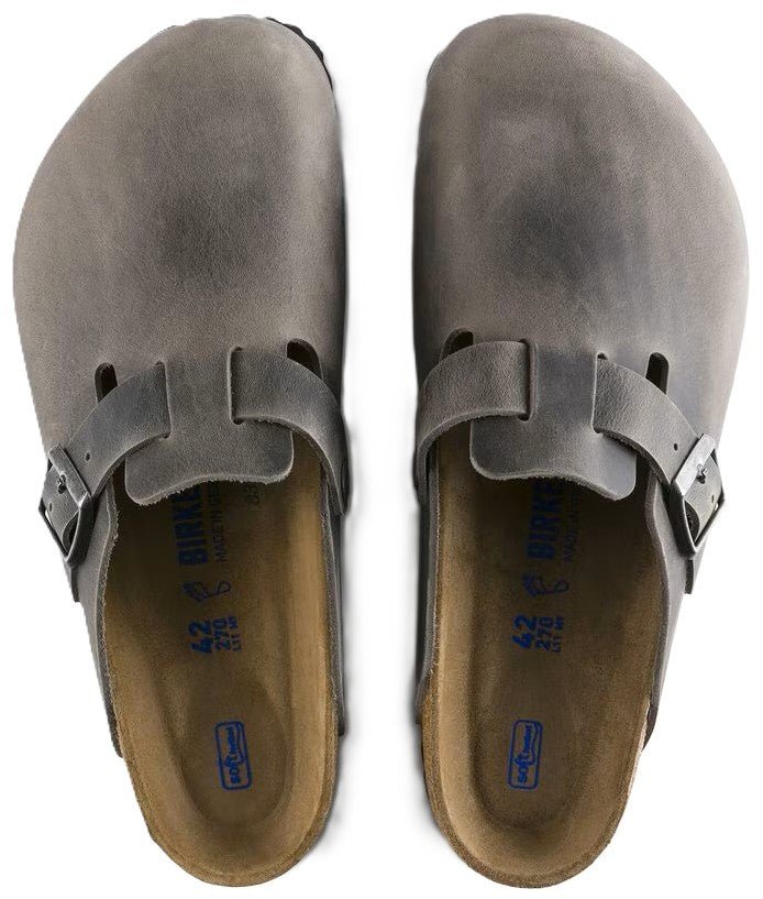 Birkenstock Boston Clog - Iron Oiled Leather | Soft Footbed - Grady’s Feet Essentials - Birkenstock