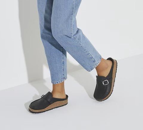 Birkenstock Buckley Clog - Black Oiled Leather | Comfortable Cork Footbed - Grady’s Feet Essentials - Birkenstock