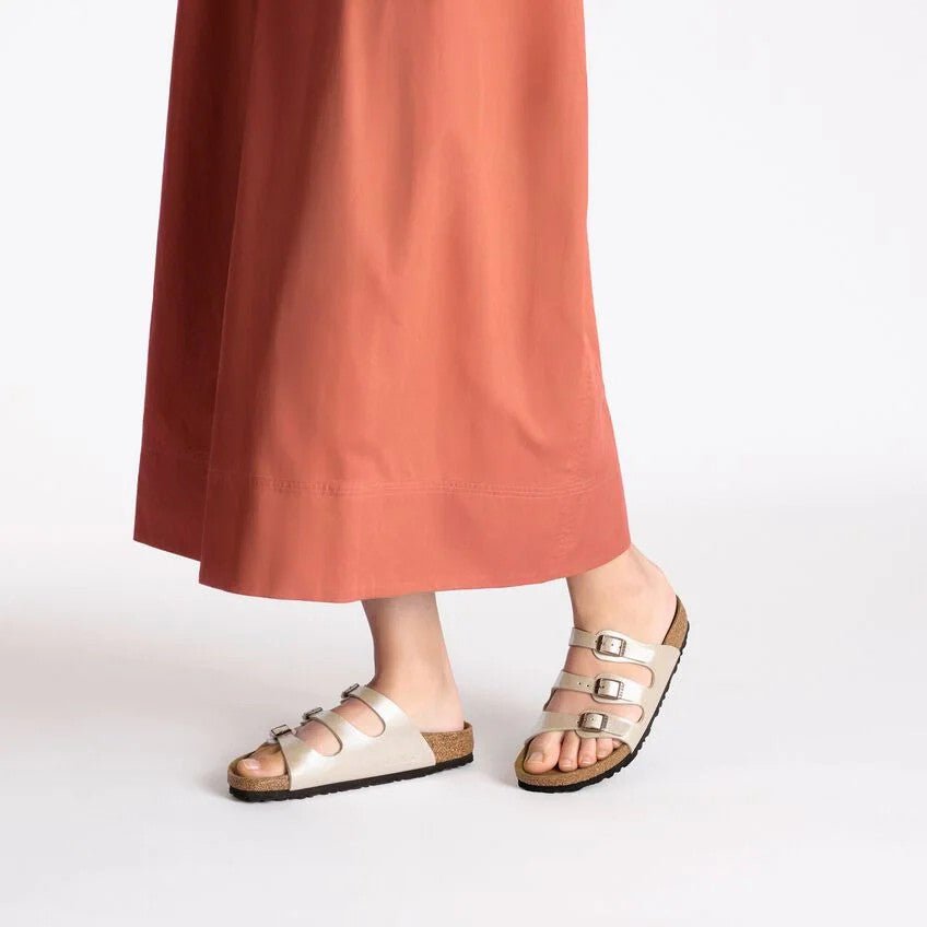 Birkenstock Florida Sandals - Graceful Pearl White Birko - Flor | Comfortable Cork Footbed - Grady’s Feet Essentials - Birkenstock