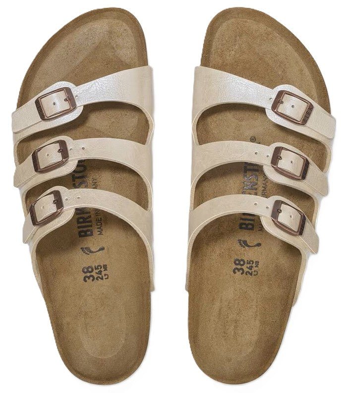 Birkenstock Florida Sandals - Graceful Pearl White Birko - Flor | Comfortable Cork Footbed - Grady’s Feet Essentials - Birkenstock
