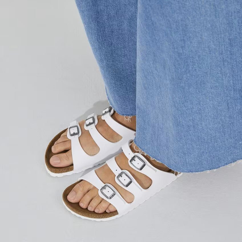Birkenstock Florida Sandals - White Birko - Flor | Comfortable Cork Footbed - Grady’s Feet Essentials - Birkenstock