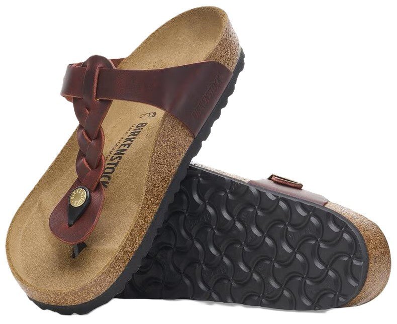 Birkenstock Gizeh Braided Sandals - Zinfandel Oiled Leather | Comfortable Cork Footbed - Grady’s Feet Essentials - Birkenstock