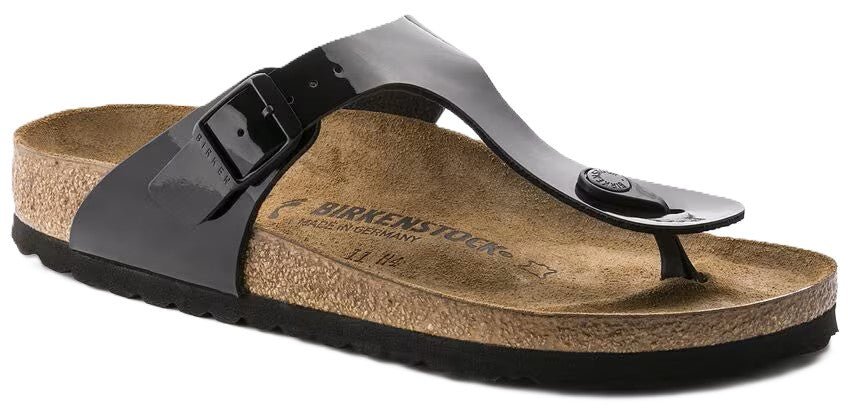 Birkenstock Gizeh Sandal - Black Patent Birko - Flor | Comfortable Cork Footbed - Grady’s Feet Essentials - Birkenstock