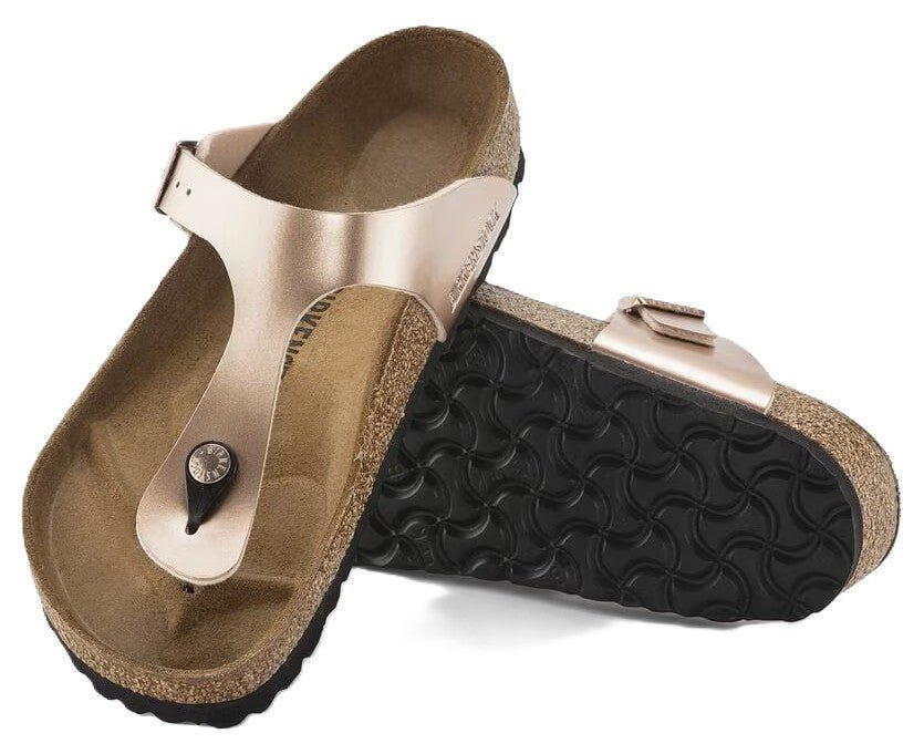 Birkenstock Gizeh Sandals - Metallic Copper Birko - Flor | Comfortable Cork Footbed - Grady’s Feet Essentials - Birkenstock