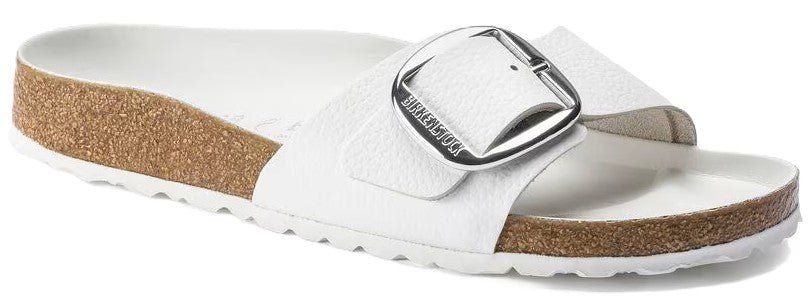 Birkenstock Madrid Big Buckle Sandals - White Leather | Comfortable Cork Footbed - Grady’s Feet Essentials - Birkenstock