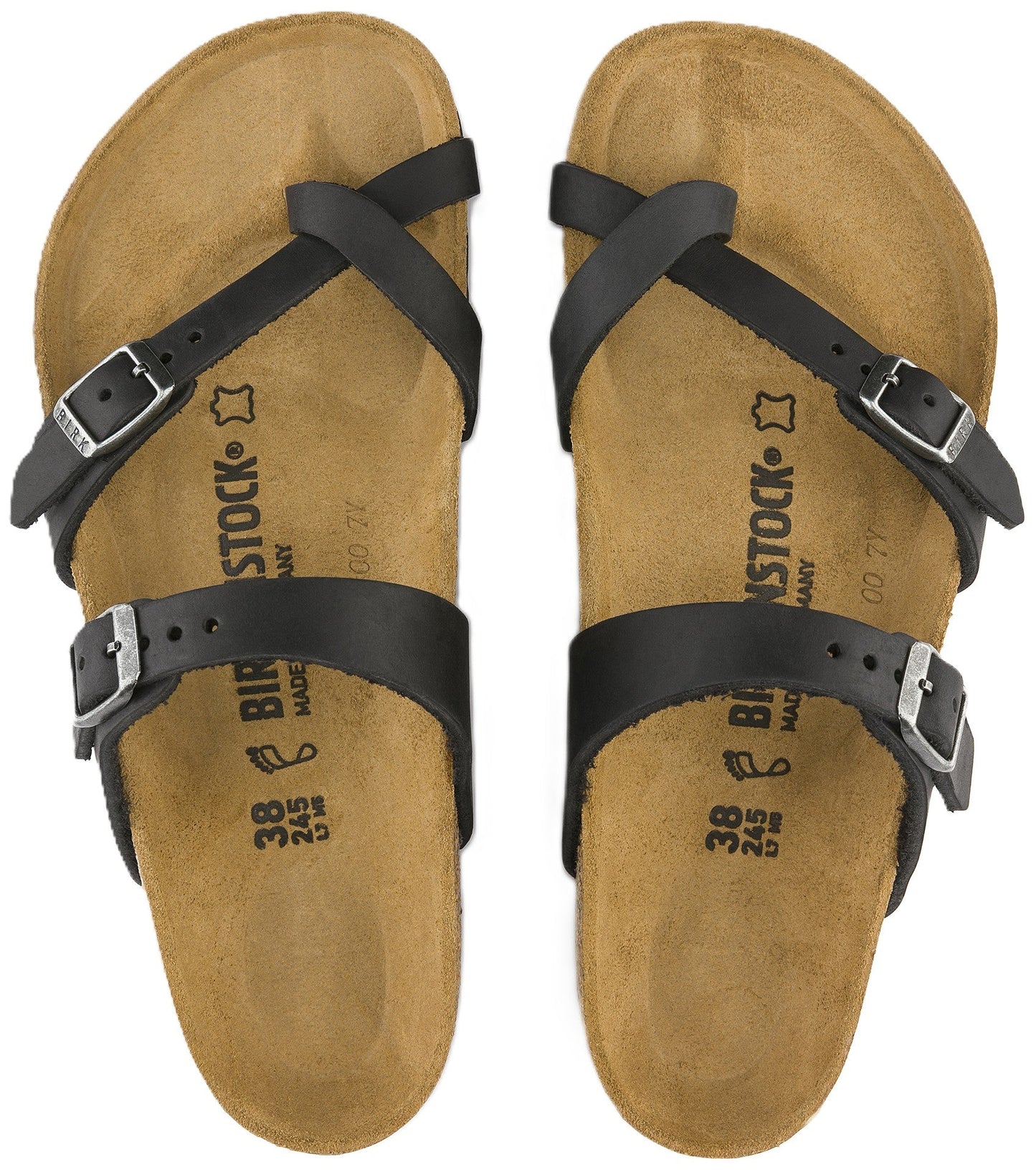 Birkenstock Mayari Sandals - Black Oiled Leather | Comfortable Cork Footbed - Grady’s Feet Essentials - Birkenstock