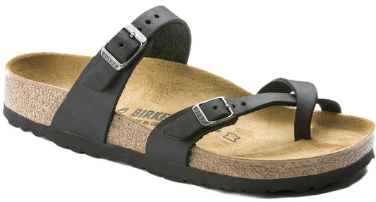Birkenstock Mayari Sandals - Black Oiled Leather | Comfortable Cork Footbed - Grady’s Feet Essentials - Birkenstock