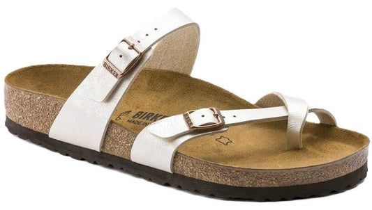 Birkenstock Mayari Sandals - Graceful Pearl White Birko - Flor | Comfortable Cork Footbed - Grady’s Feet Essentials - Birkenstock