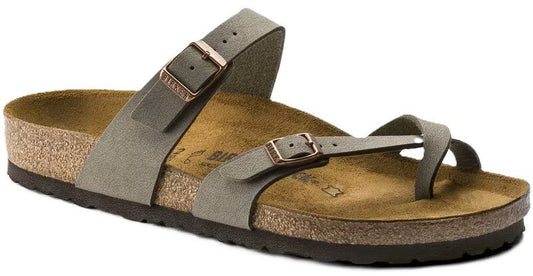 Birkenstock Mayari Sandals - Stone Birkibuk | Comfortable Cork Footbed - Grady’s Feet Essentials - Birkenstock