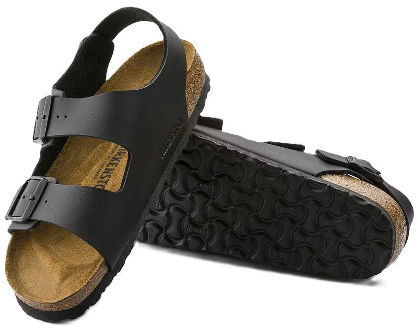 Birkenstock Milano Sandals - Black Birko - Flor | Comfortable Cork Footbed - Grady’s Feet Essentials - Birkenstock