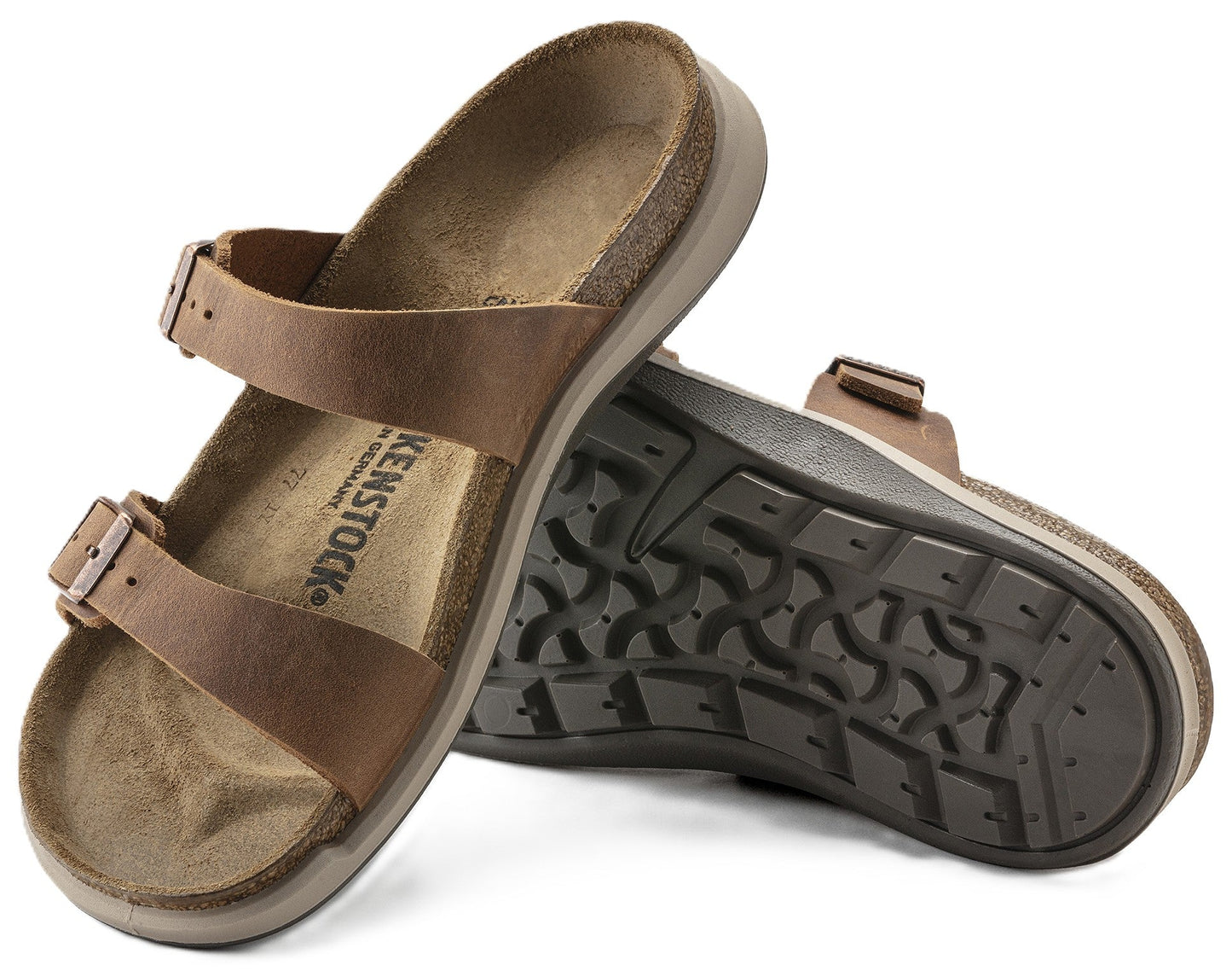 Birkenstock Sierra Crosstown Sandals - Ginger Brown Oiled Leather | Polyurethane Sole - Grady’s Feet Essentials - Birkenstock