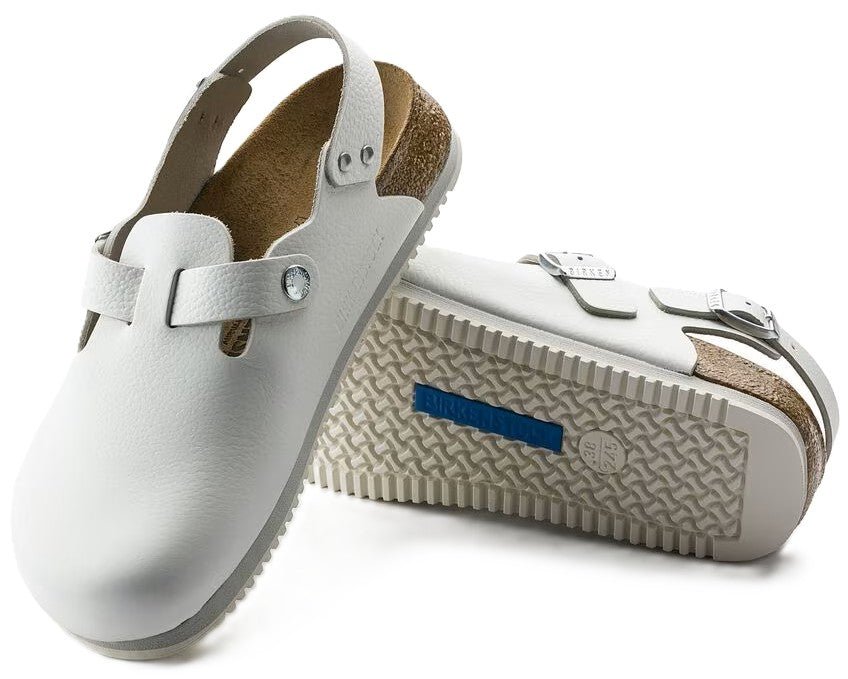 Birkenstock Tokio Super Grip Clog - White Leather | Comfortable Cork Footbed - Grady’s Feet Essentials - Birkenstock