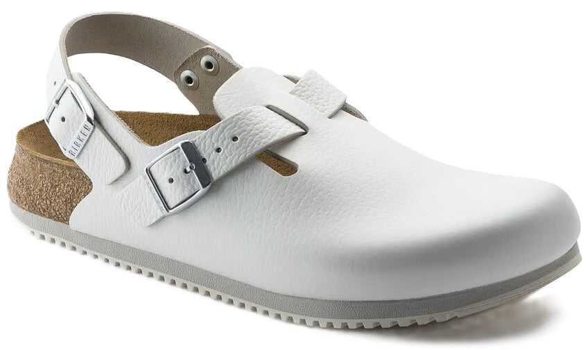 Birkenstock Tokio Super Grip Clog - White Leather | Comfortable Cork Footbed - Grady’s Feet Essentials - Birkenstock