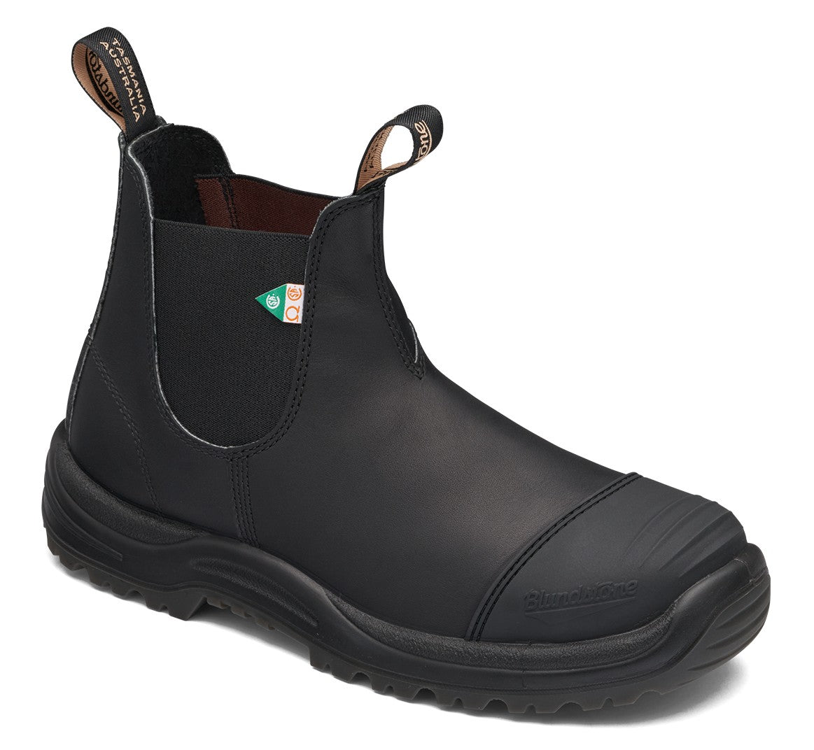 Blundstone CSA 168 - Black Leather | Work & Safety Boot Rubber Toe Cap - Grady’s Feet Essentials - Blundstone