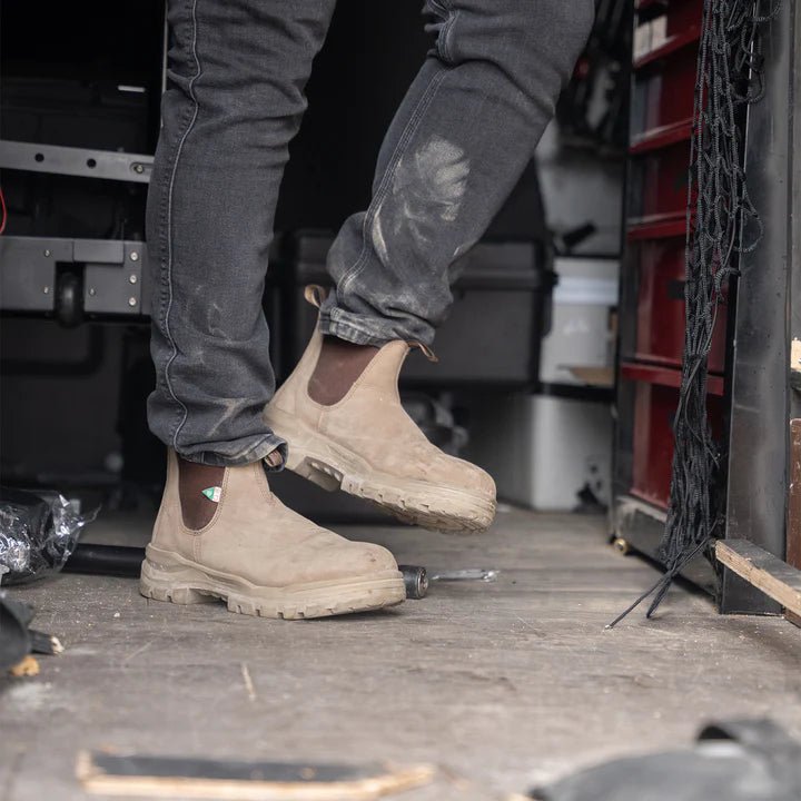 Blundstone CSA RotoFlex 8303 - Stone Leather | Work & Safety Composite Boots - Grady’s Feet Essentials - Blundstone