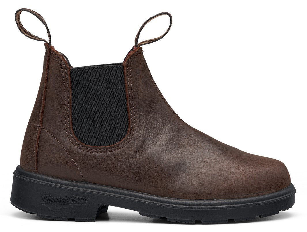 Blundstone Kids 1468 - Antique Brown Leather | Lightweight, Durable Pull - On Boots - Grady’s Feet Essentials - Blundstone