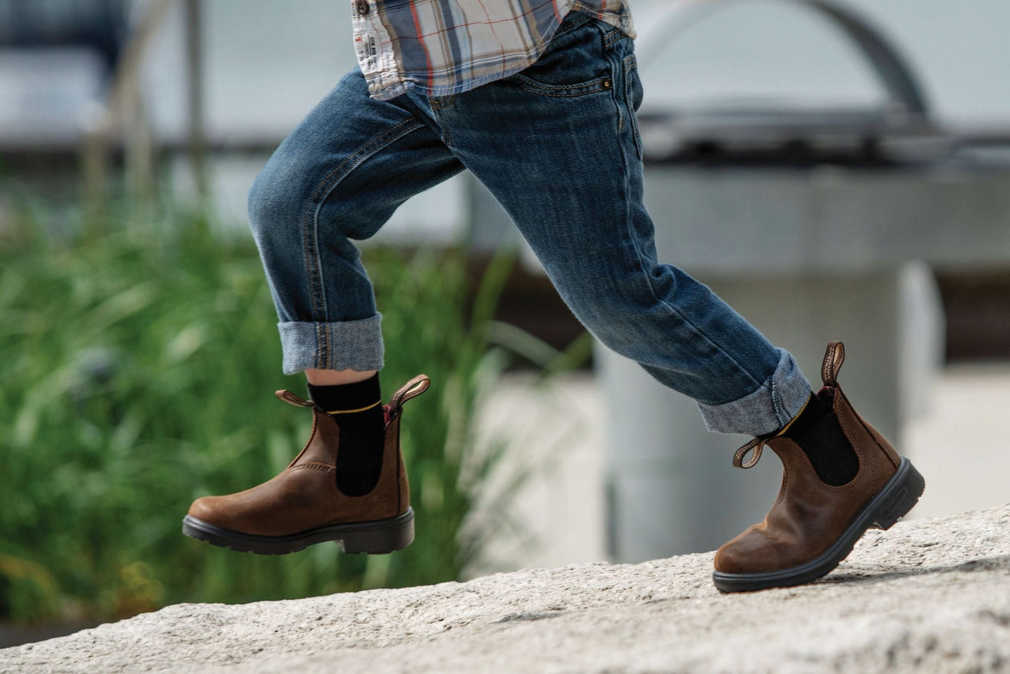 Blundstone Kids 1468 - Antique Brown Leather | Lightweight, Durable Pull - On Boots - Grady’s Feet Essentials - Blundstone