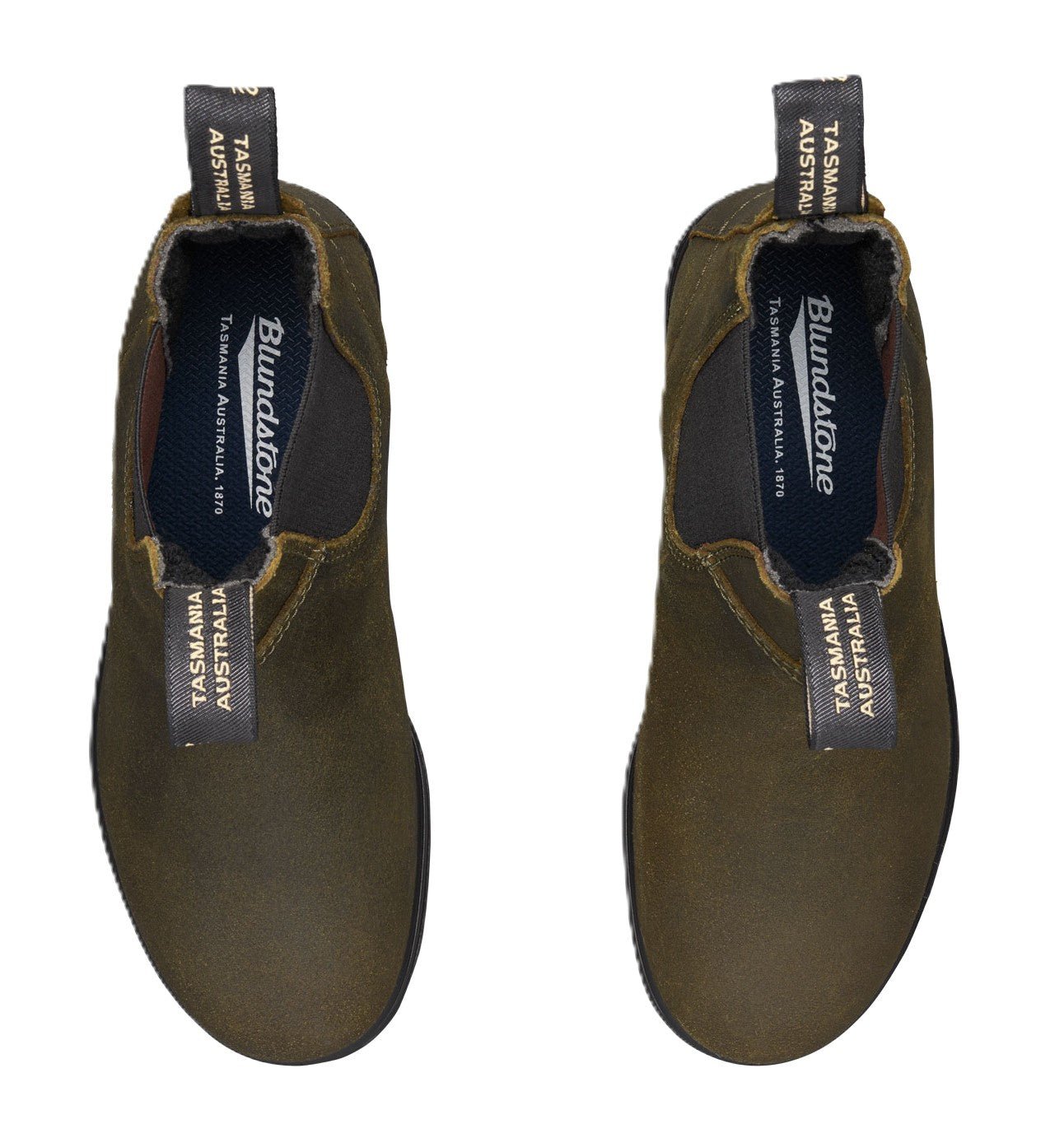 Blundstone Original 1615 - Dark Olive Waxed Suede Leather | Lightweight, Durable Pull - On Boots - Grady’s Feet Essentials - Blundstone