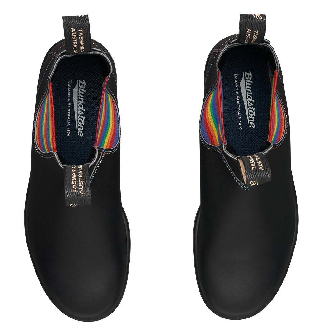 Blundstone Original 2105 - Black Leather with Rainbow Elastic | Lightweight, Durable Pull - On Boots - Grady’s Feet Essentials - Blundstone