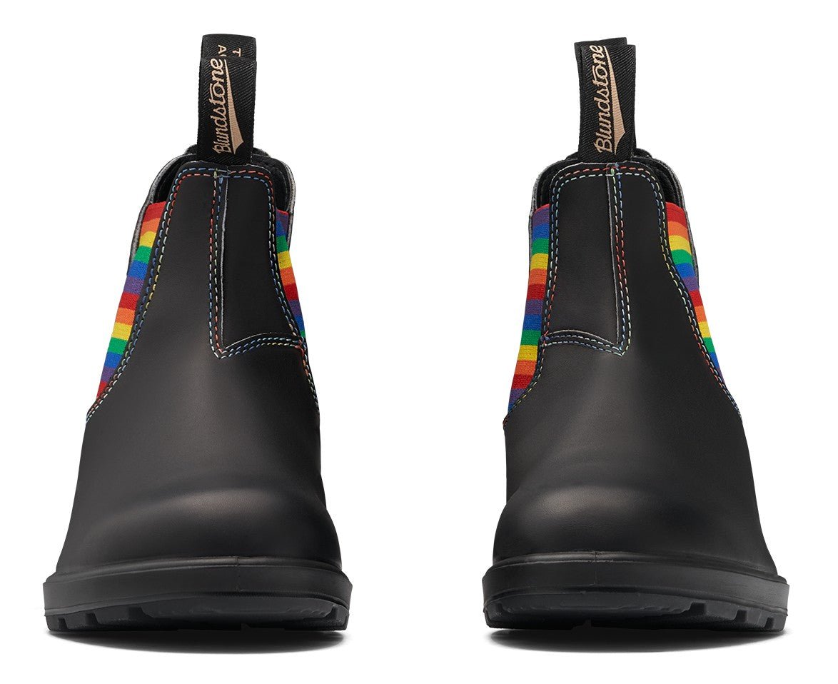 Blundstone Original 2105 - Black Leather with Rainbow Elastic | Lightweight, Durable Pull - On Boots - Grady’s Feet Essentials - Blundstone
