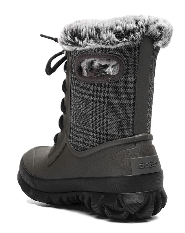 BOGS Arcata Plaid Women's Winter Boots - Cement Multi | Warm & Waterproof - Grady’s Feet Essentials - Bogs