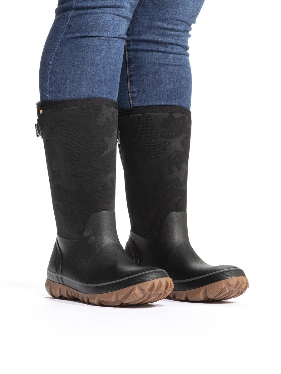 BOGS Women's Whiteout Adjustable Calf Tonal Camo Black - Grady’s Feet Essentials - Bogs
