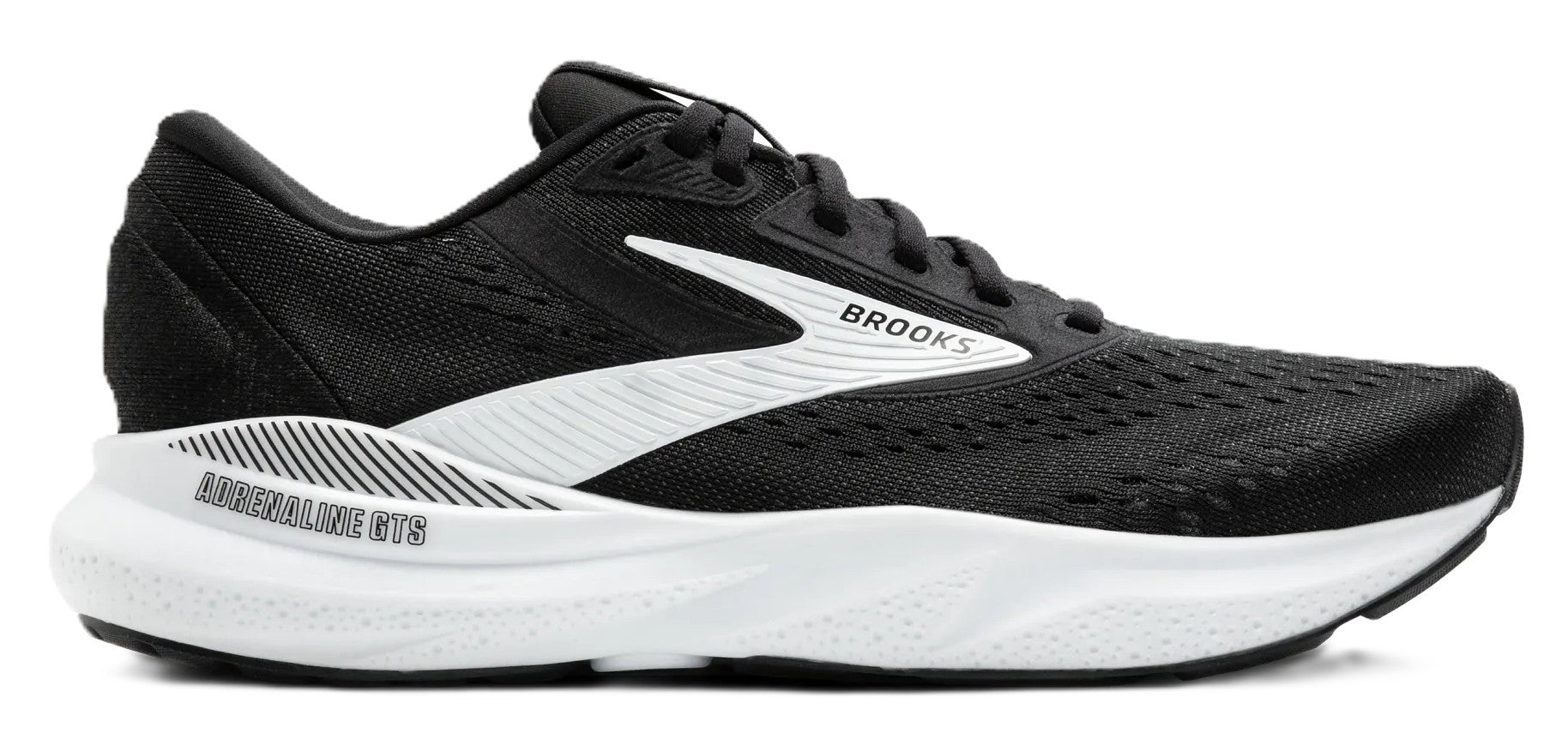 Brooks Men's Adrenaline GTS 24 - Run & Walk | Support Black/White - Grady’s Feet Essentials - Brooks