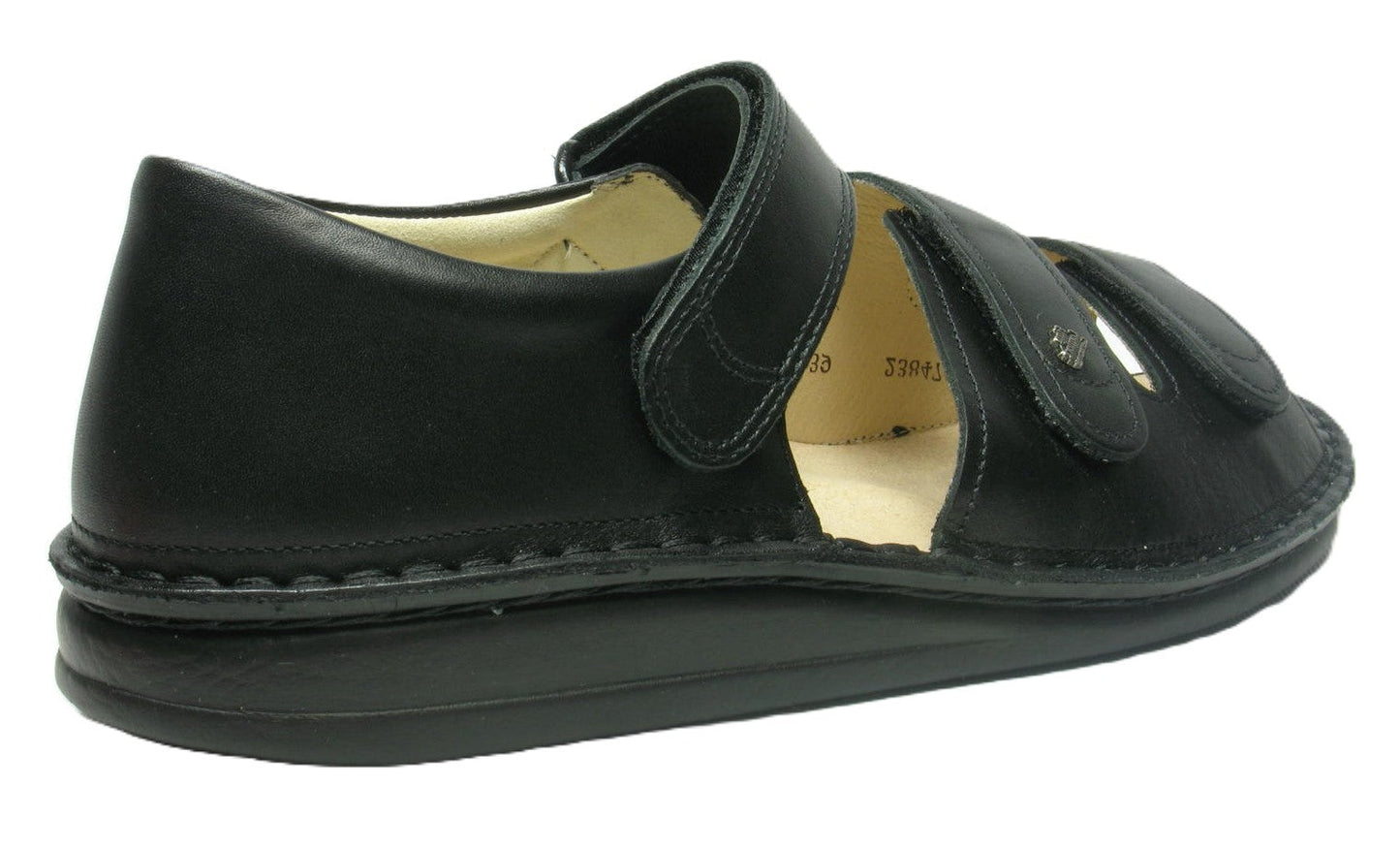 Finn Comfort Baltrum Sandal – Black Nappa Leather | Orthotic Friendly with Closed Heel - Grady’s Feet Essentials - Finn Comfort