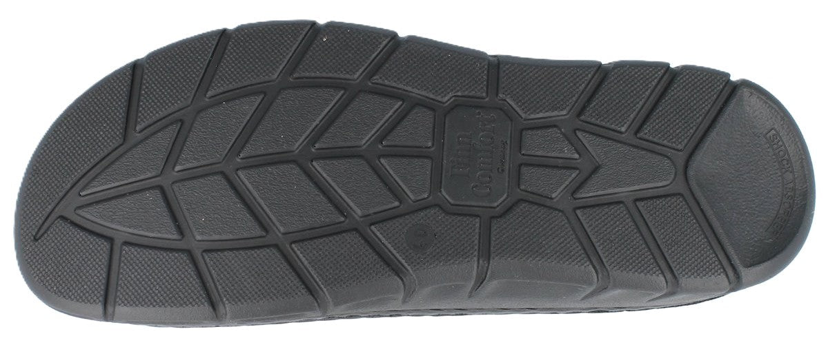 Finn Comfort Cayman Sandal - Black Leather | Orthotic Friendly - Grady’s Feet Essentials - Finn Comfort