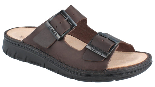 Finn Comfort Cayman Sandal - Grizzly Brown Leather | Orthotic Friendly - Grady’s Feet Essentials - Finn Comfort
