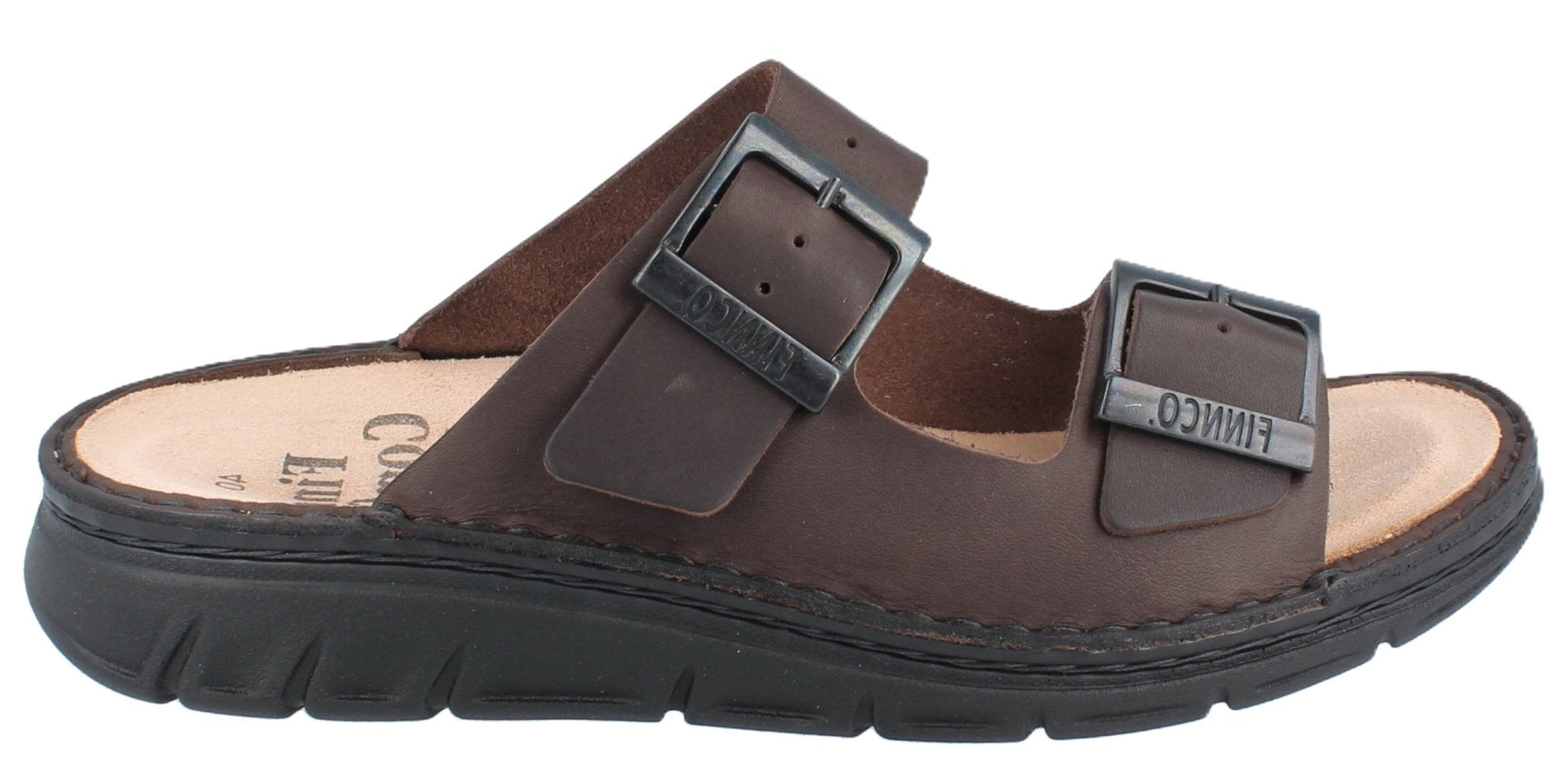 Finn Comfort Cayman Sandal - Grizzly Brown Leather | Orthotic Friendly - Grady’s Feet Essentials - Finn Comfort