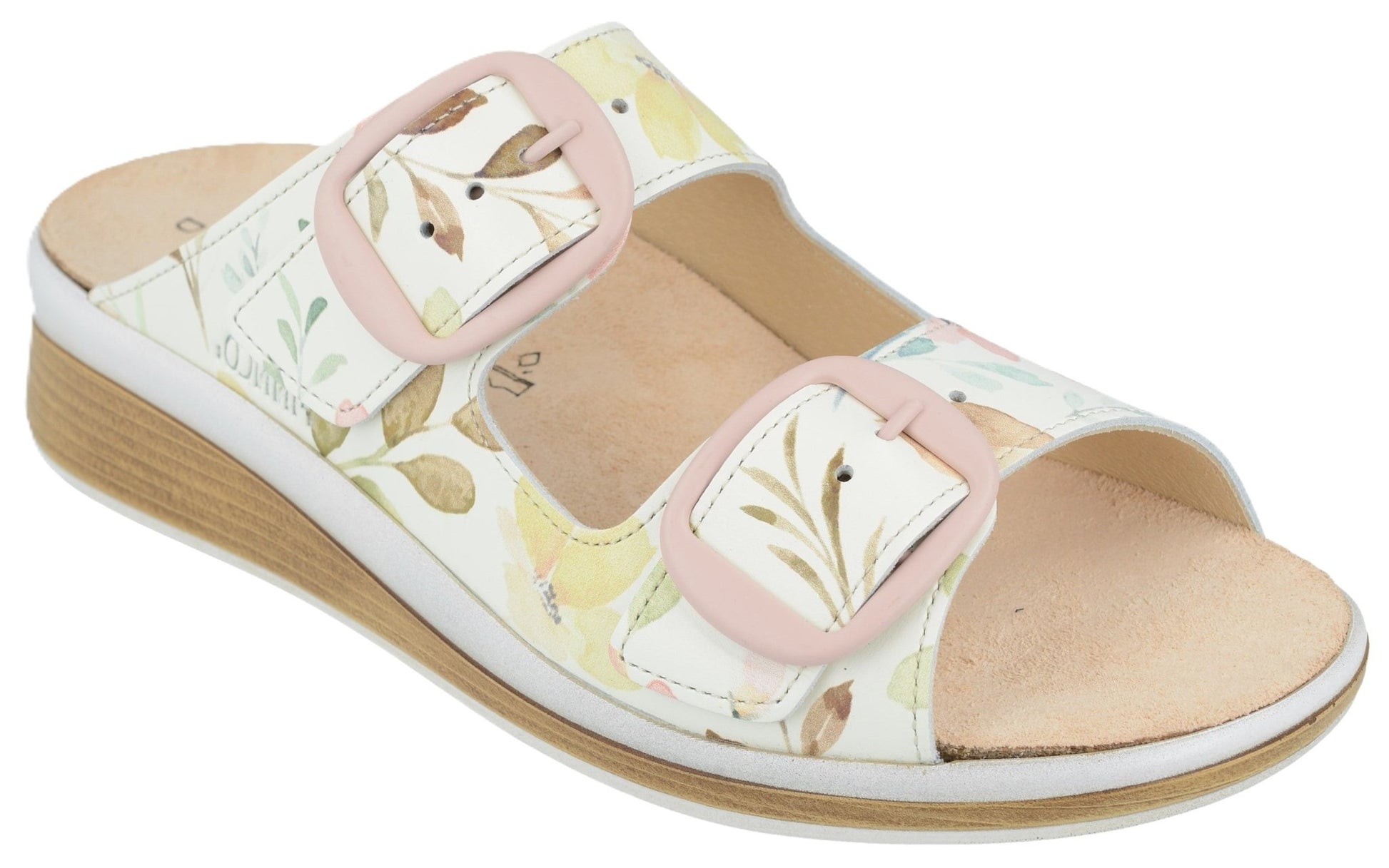 Finn Comfort Curacao Women's Sandal - Pastel Garden Leather | Orthotic Friendly - Grady’s Feet Essentials - Finn Comfort