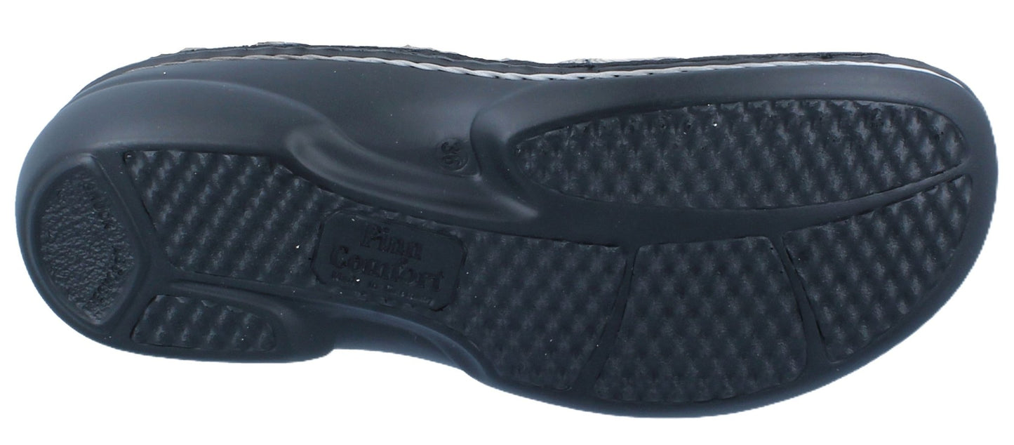 Finn Comfort Gomera Women's Sandal - Black Leather | Orthotic Friendly - Grady’s Feet Essentials - Finn Comfort