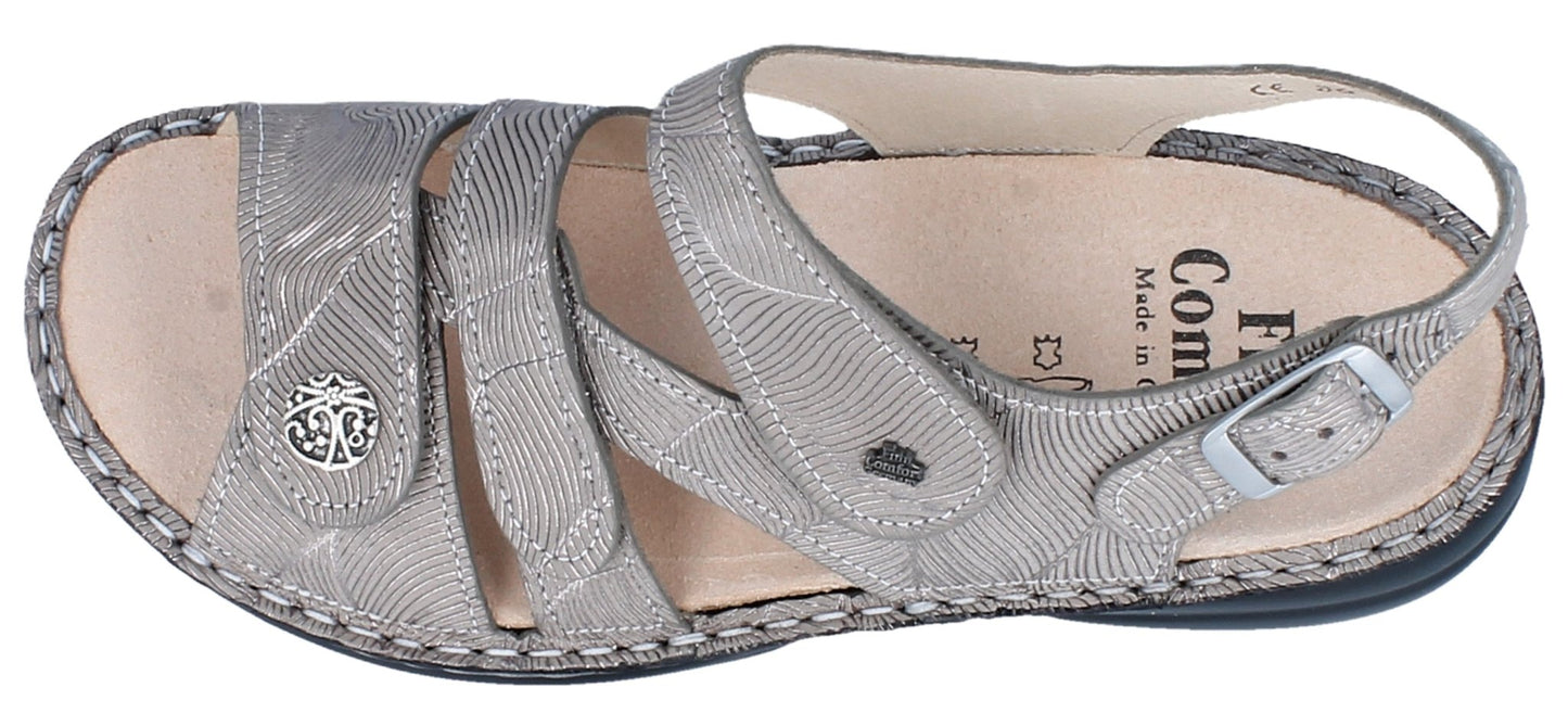 Finn Comfort Gomera Women's Sandal - Sand Storm Leather | Orthotic Friendly - Grady’s Feet Essentials - Finn Comfort