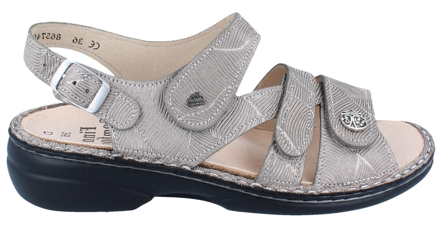 Finn Comfort Gomera Women's Sandal - Sand Storm Leather | Orthotic Friendly - Grady’s Feet Essentials - Finn Comfort