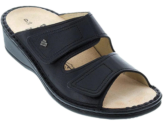 Finn Comfort Jamaica Women's Sandal - Black Leather | Orthotic Friendly - Grady’s Feet Essentials - Finn Comfort