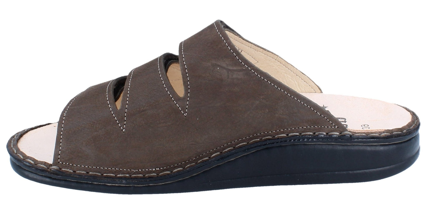 Finn Comfort Korfu Men's Sandal - Tobacco Nubuck Leather | Orthotic Friendly - Grady’s Feet Essentials - Finn Comfort